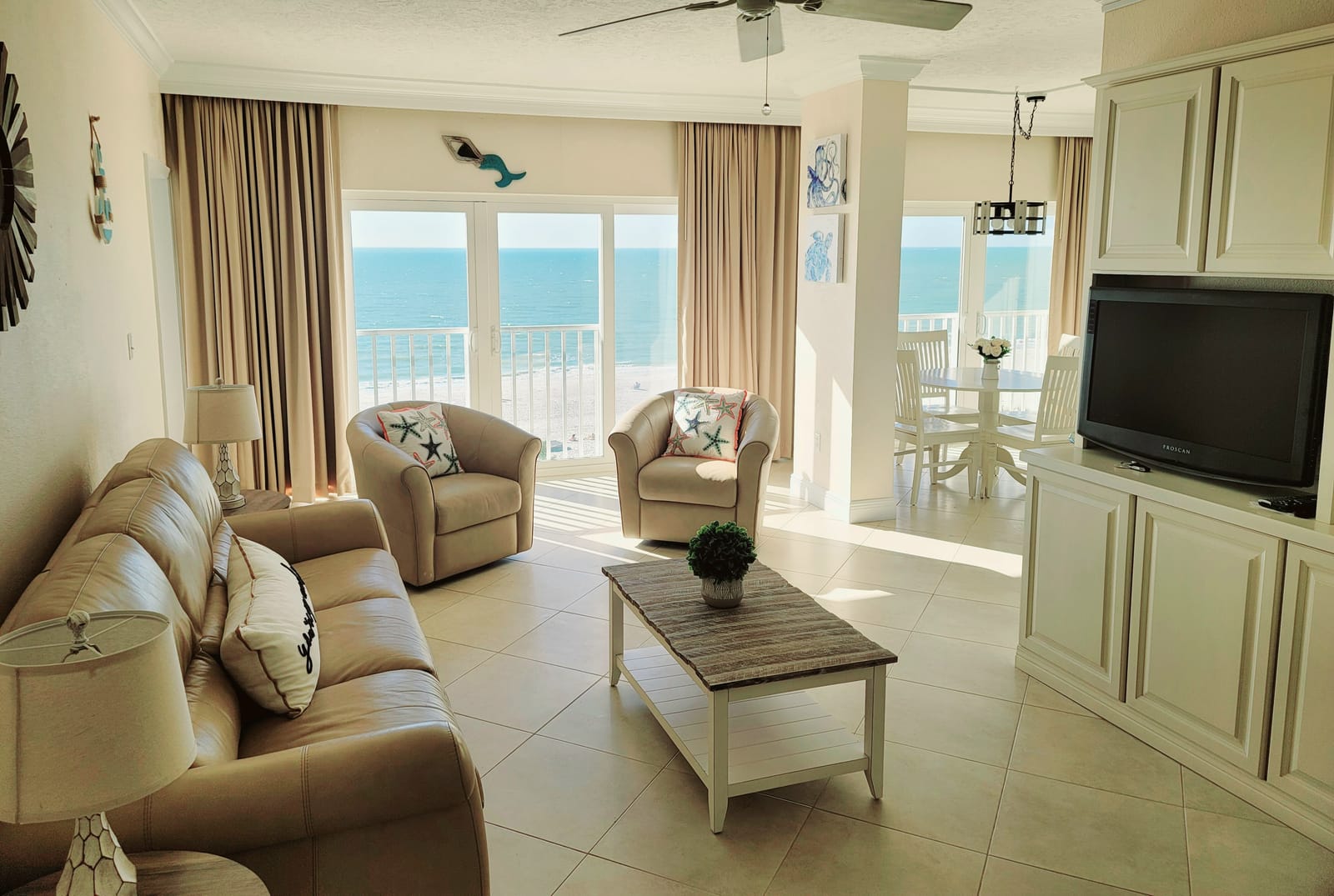 Sunset from a Gulf-front suite
